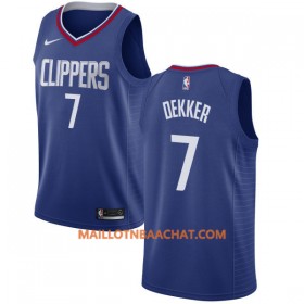 Maillot NBA Los Angeles Clippers Sam Dekker 7 Nike 2017-18 Bleu Swingman - Homme